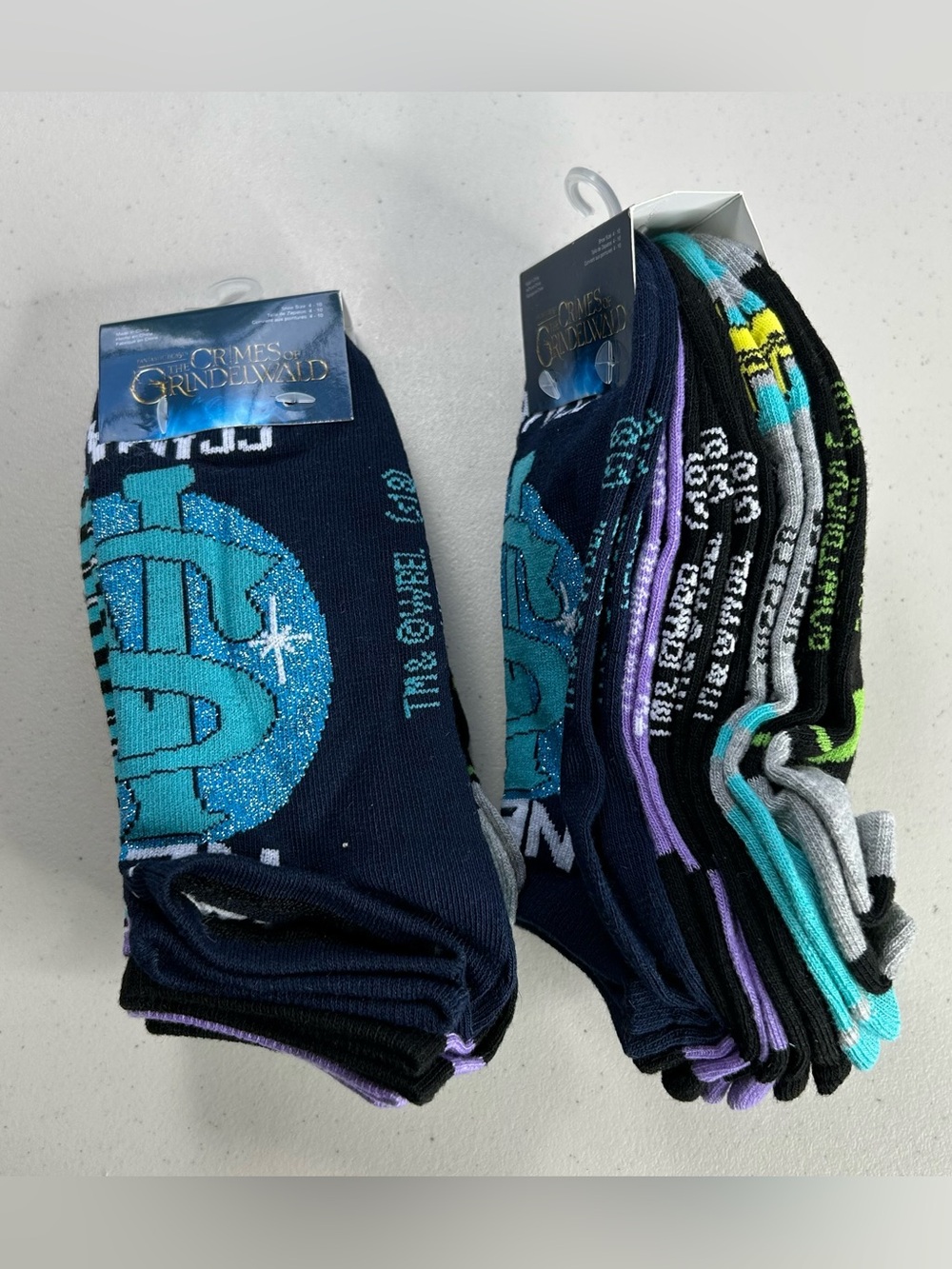 Fantastic Beasts The Crimes of Grindelwald Socks Size 4-10 Low Cut 12 Pairs New